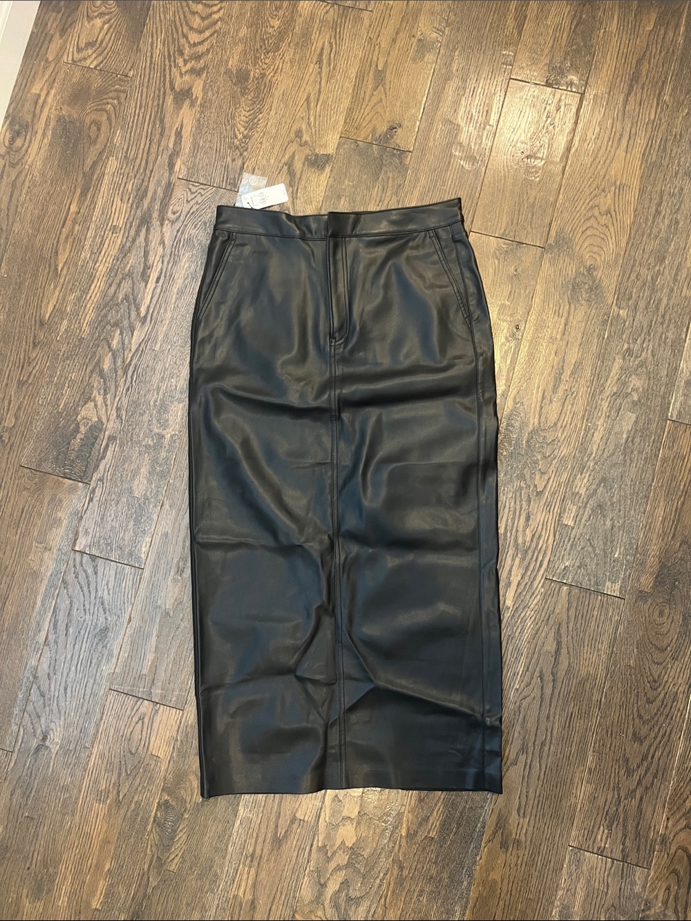 Express Black Faux Leather Pencil Skirt
